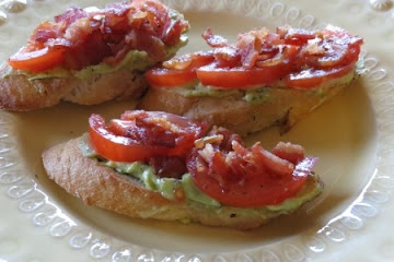 Avocado Bacon and Tomato Canapes