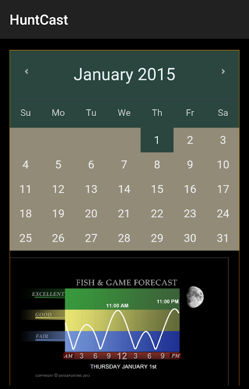 Android application HuntCast by DataSport screenshort