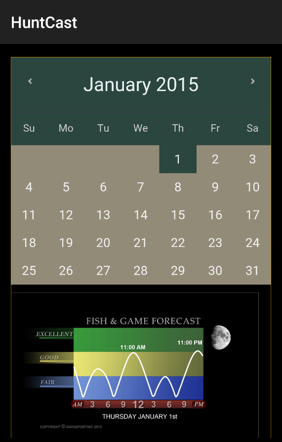 HuntCast by DataSport Screen 1