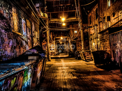 [最も人気のある！] night alleyway art 613798