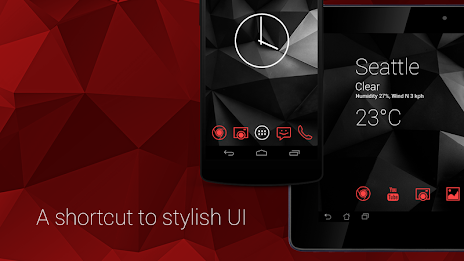 Minimalistic Icons | Red poster 10