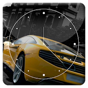 Dashing Yellow Car AnalogClock