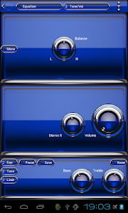 Poweramp skin Blue Glas deluxe v3.10