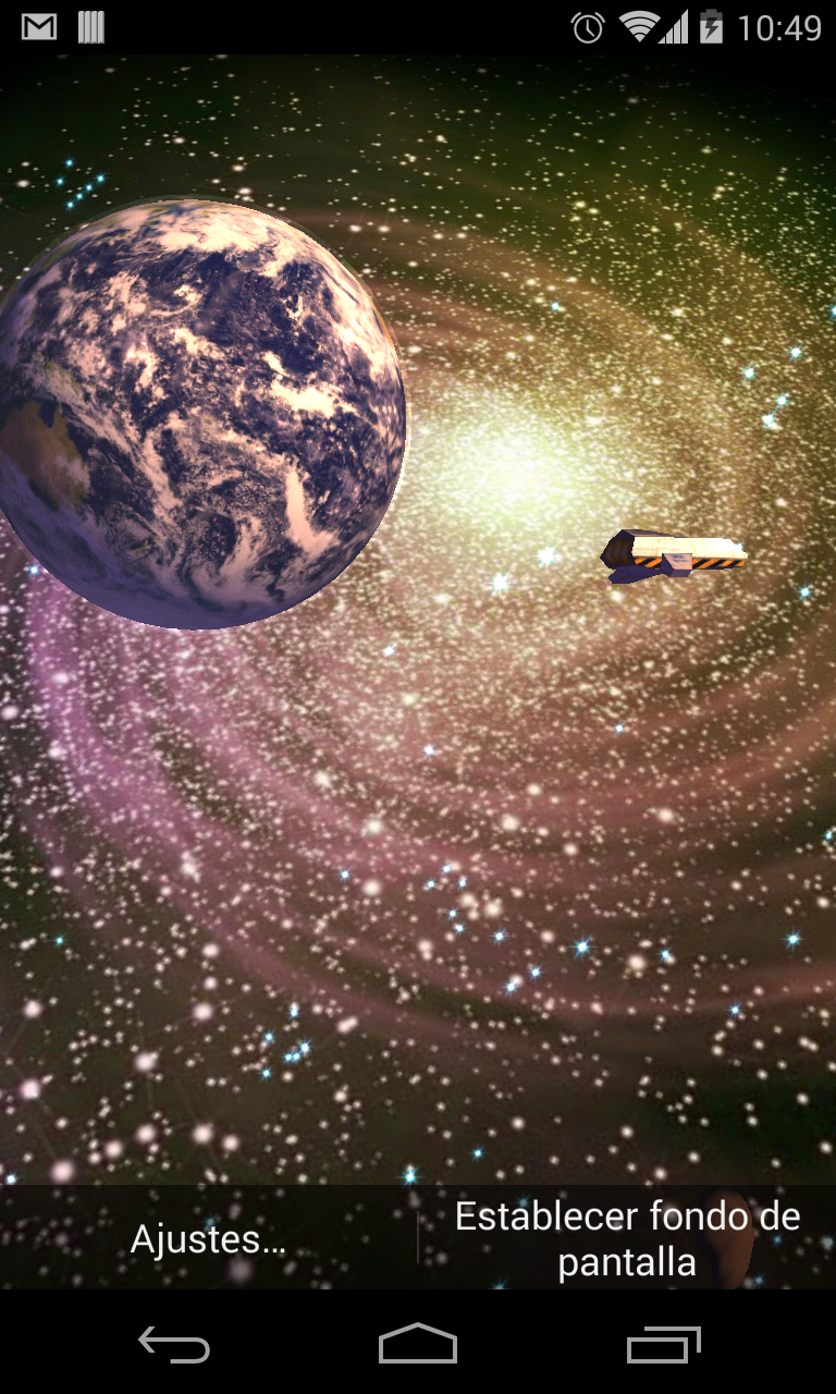 Android application 3D Galaxy Live Wallpaper Delux screenshort