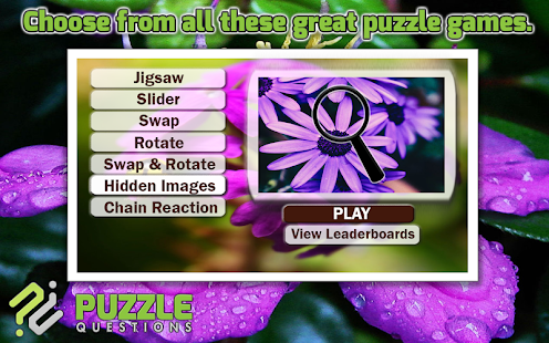 Free Purple Flower Puzzle Game Screenshots 0