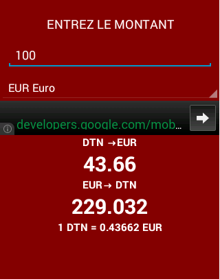 Convertisseur dinar Tun TND