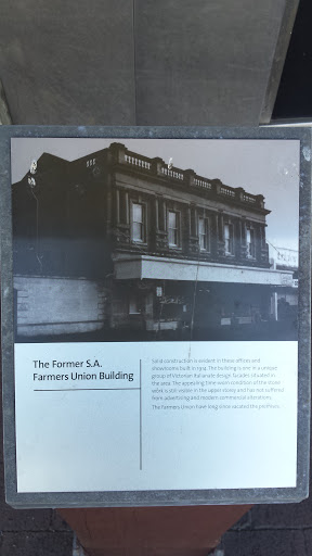 The Former S.A. Farmers Union Building Plaque