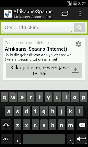 Afrikaans-Spanish Dictionary