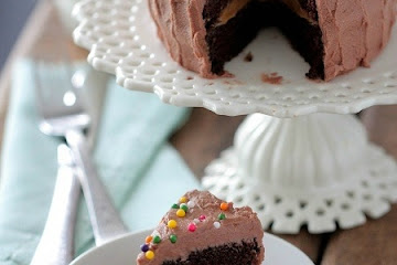 Chocolate Peanut Butter Cake for One