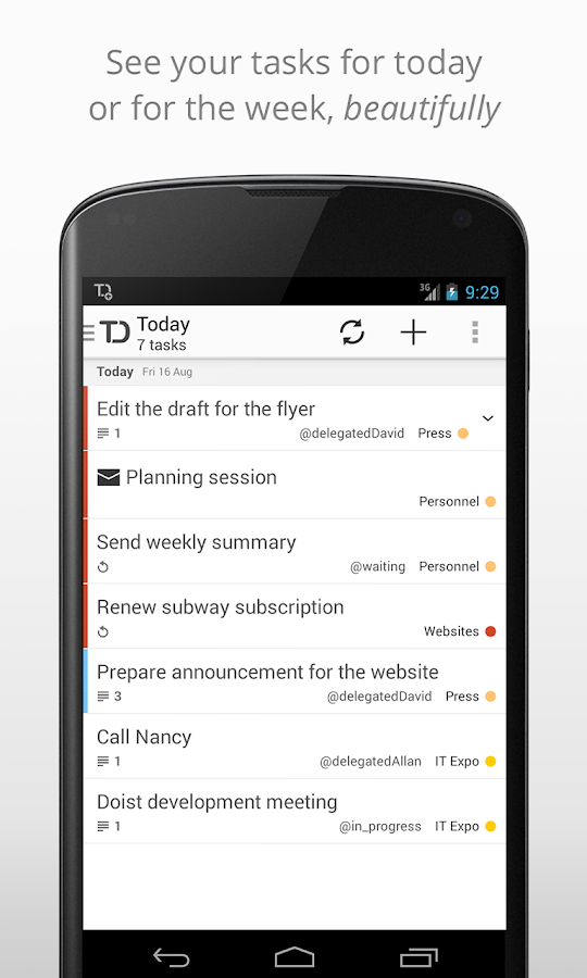 Todoist: To Do List, Task List - screenshot