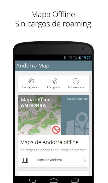 Android application Andorra Mapa Offline PRO screenshort