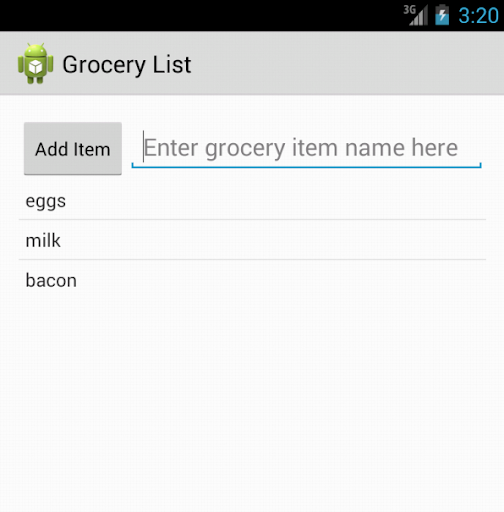 Grocery List by CVTC