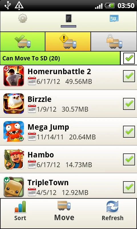 Easy APP2SD  (Move Apps to SD) - screenshot