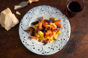 Roasted Root Vegetables With Polenta