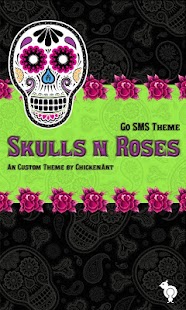 Skulls n Roses GO SMS Theme