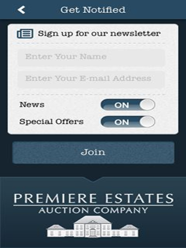 【免費商業App】Premiere Estates Auction Co.-APP點子