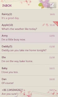 GO SMS Pro Love Letter Theme - screenshot thumbnail