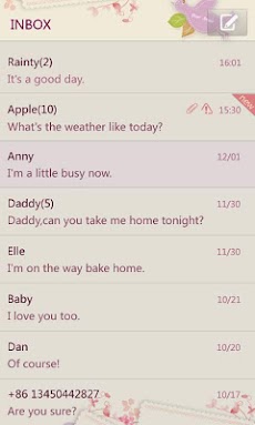 GO SMS Pro Love Letter Themeのおすすめ画像4