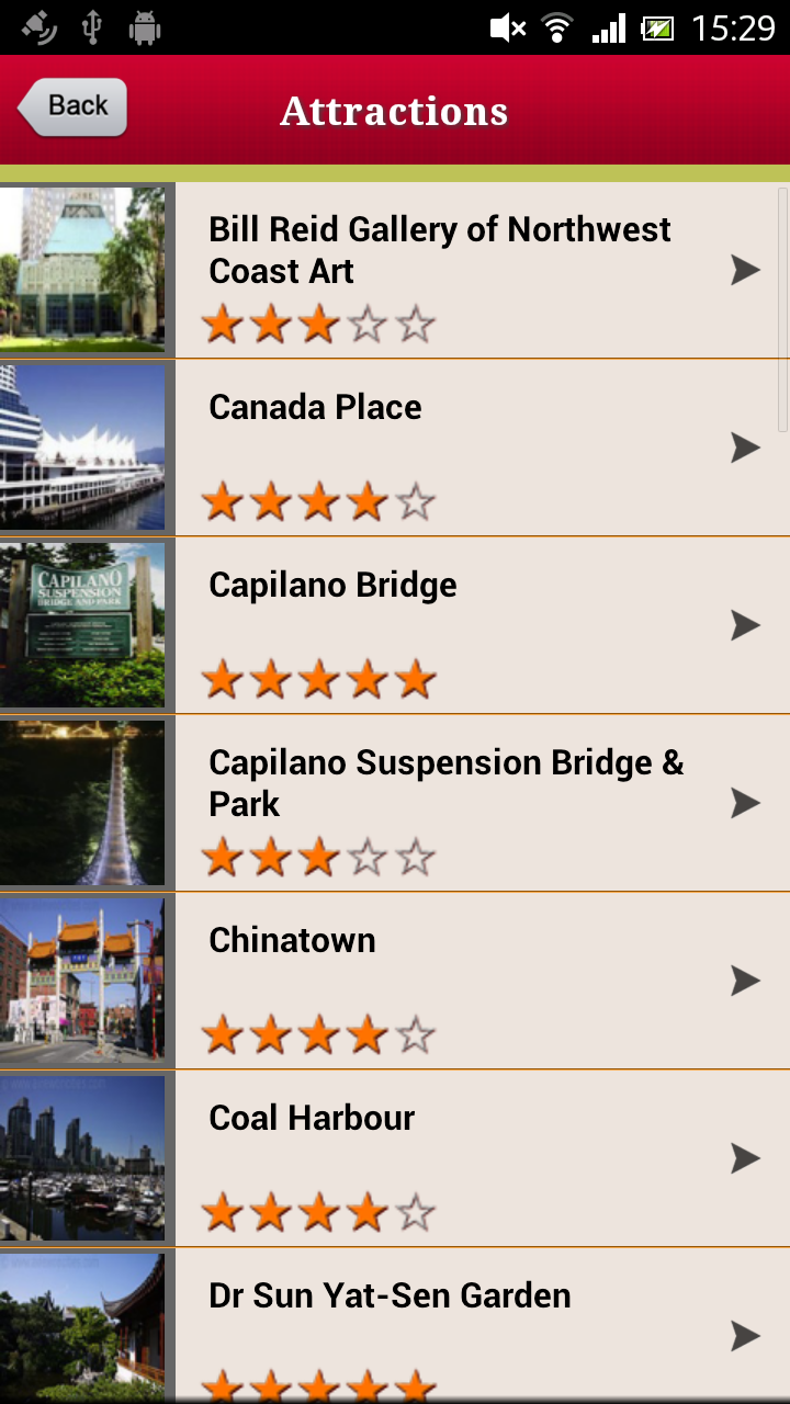 Vancouver Offline Guide Screen 3