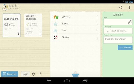 【免費購物App】Beanie Grocery List: Ad free-APP點子