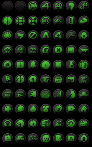 【免費個人化App】3D Black and Green - Icon Pack-APP點子