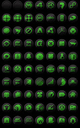 3D Black and Green - Icon Pack poster 3