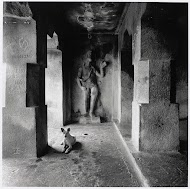 Entrance of a monolithic temple at Sadras, Tamil Nadu, India