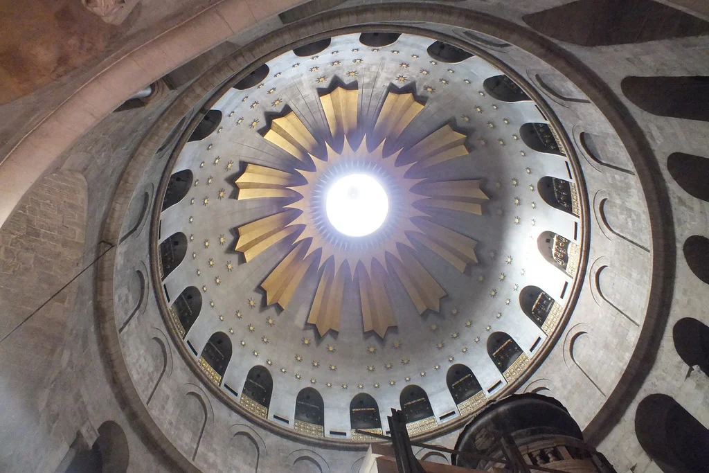 dome-church-holy-sepulchre - One of two domes in the  Basilica of the Holy Sepulchre, or the Church of the Resurrection in Jerusalem. 
