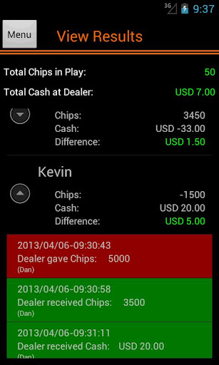 Poker Accounting for Dealers