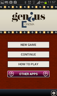 Android application Genius Cinema Quiz screenshot