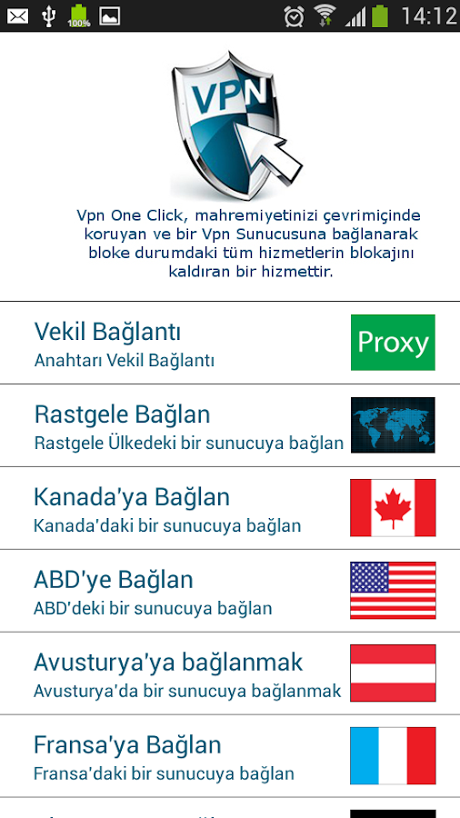 Vpn One Click - screenshot