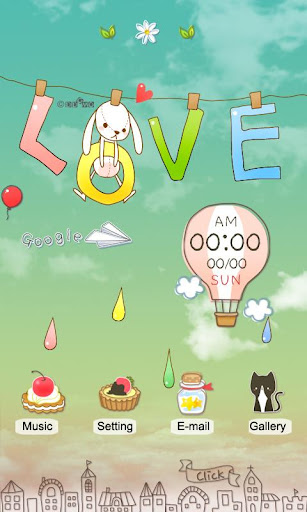 CUKI Theme Love in blue sky