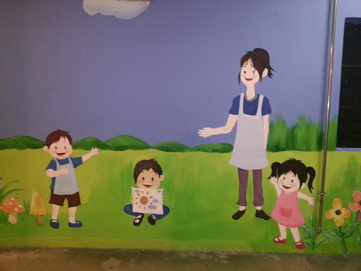 Teacher and Kids Mural