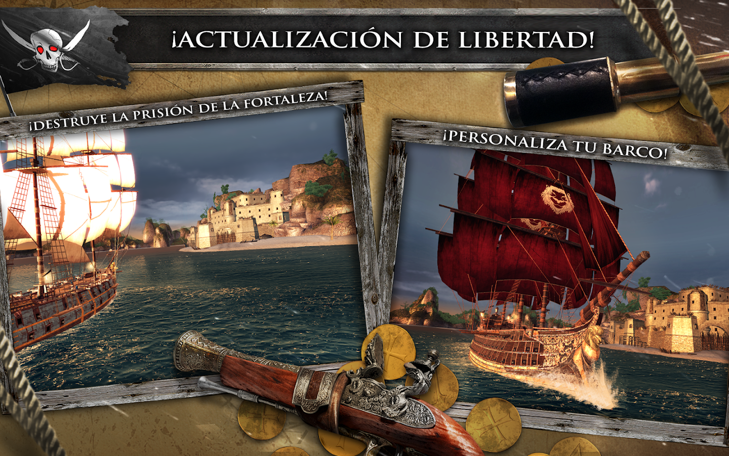 Assassins Creed piratas - pantalla