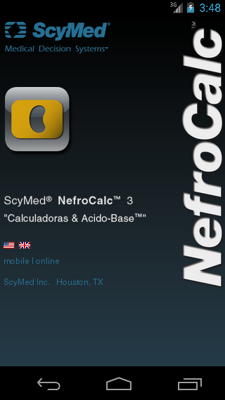 Android application NephroCalc™ screenshort