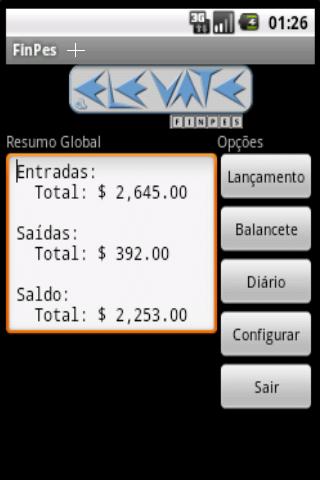 FinPes+ Screen 1