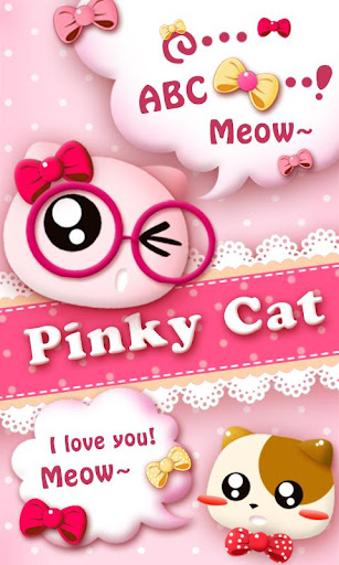 【免費個人化App】GO SMS PRO PINKYCAT THEME-APP點子