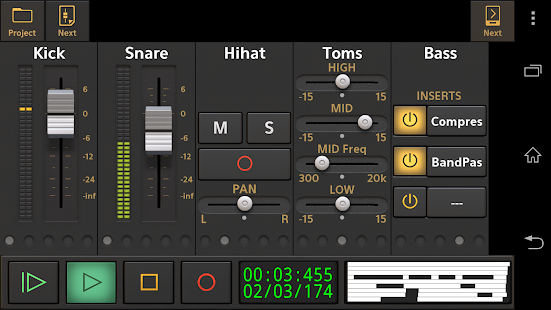 Audio Evolution Mobile Studio Screenshot