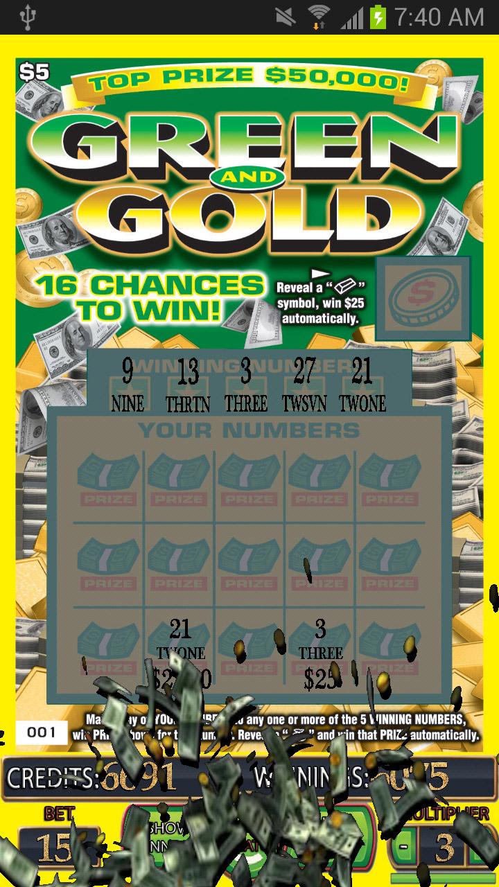 == GREEN GOLD Scratch Card == Screen 3