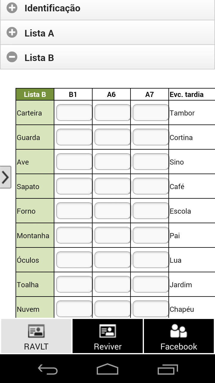 RAVLT teste psicologico Screen 3