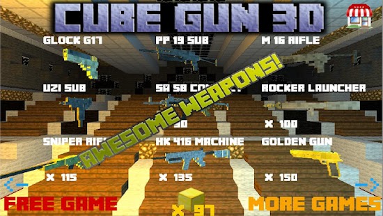 免費動作App|魔方枪3d Cube Gun 3d - Free Mine|阿達玩APP