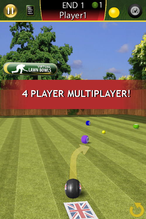Android application Virtual Lawn Bowls screenshort