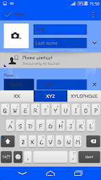 Hearts Blue Theme For Xperia poster 5