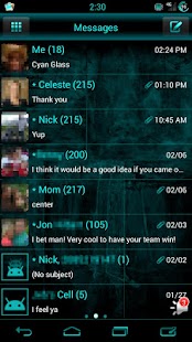 How to get GO SMS Cyan Cobalt Theme 1.3 unlimited apk for android