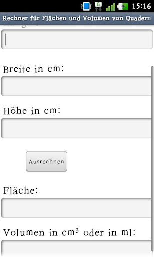 【免費工具App】Rechner für Fläche und Volumen-APP點子