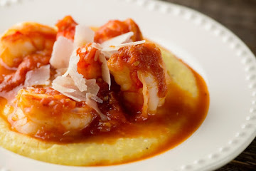 Shrimp Marinara with Polenta