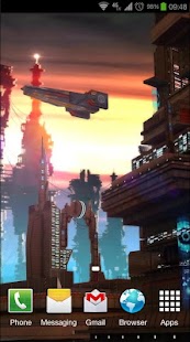 Space Cityscape 3D LWP Screenshot