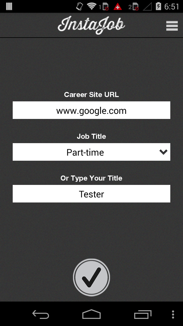 InstaJob Screen 2