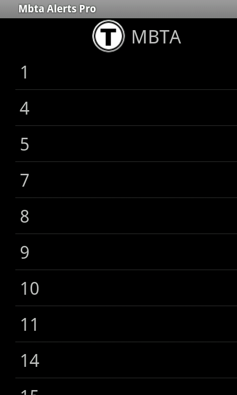 Android application MBTA Alerts Pro screenshort
