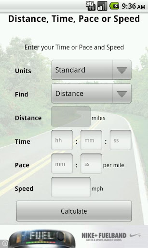 Distance Time Pace or Speed